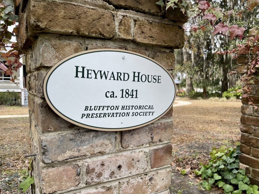Heyward House Sign