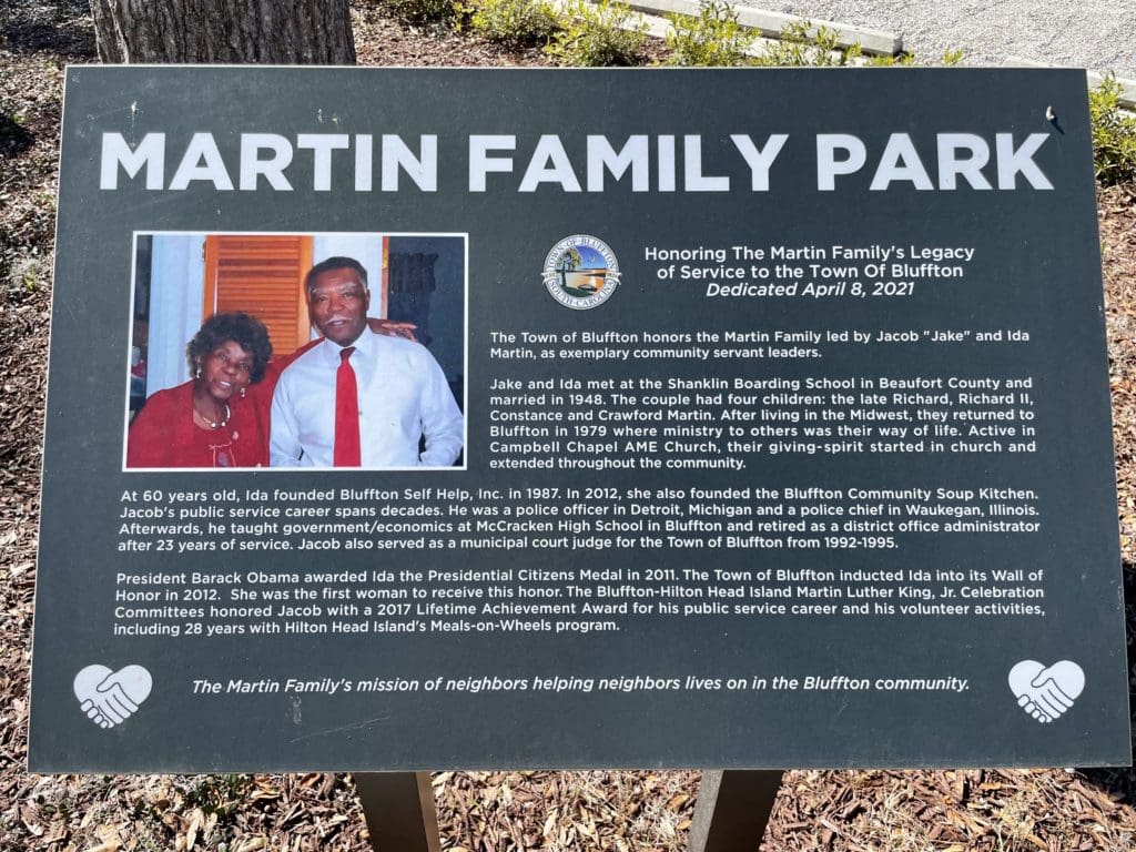 Sign for Martin Family Park
